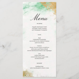 Classic Luxe Marble Bröllop Menu Program