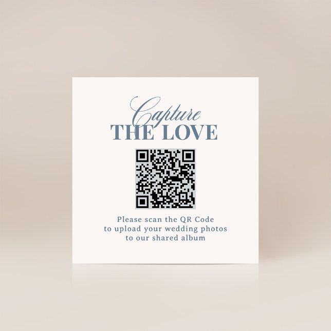 Classic Luxe | QR Code Wedding Capture the Love Tilläggskort (Skapare uppladdad)