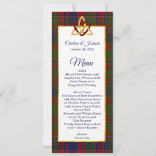 Classic MacDonald Tartan Bröllop Menu-inbjudan Inbjudningar