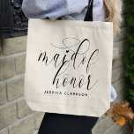Classic Maid of honor Tote Bag Tygkasse<br><div class="desc">Det här är en klassisk men vacker väska som skulle ge en perfekt gåva!</div>