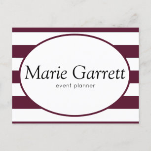 Classic Maroon Rand Business Vykort