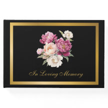 Classic Memorial Funeral Condolence Guest Bok