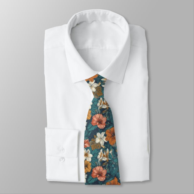 Classic Mens Fashion Tropical Flower Slips (Bunden)
