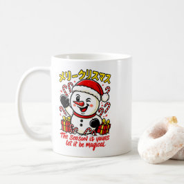 Classic Merry Christmas Snowman Mug Elegant Festiv Kaffemugg