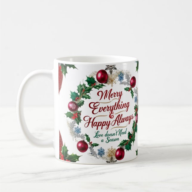 Classic “Merry Everything & Happy Always”  Kaffemugg (Vänster)