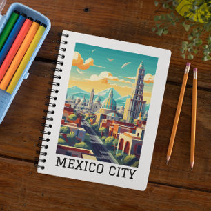 Classic Mexico City CDMX Retro Vintage resor Anteckningsbok