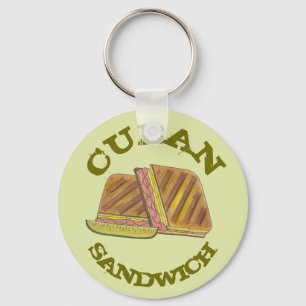 Classic Miami Cuban Sandwich Ham Gris Swiss Cheese Nyckelring