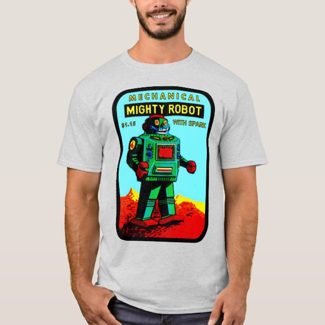 Classic "Mighty Robot" T-Shirt (Framsida)