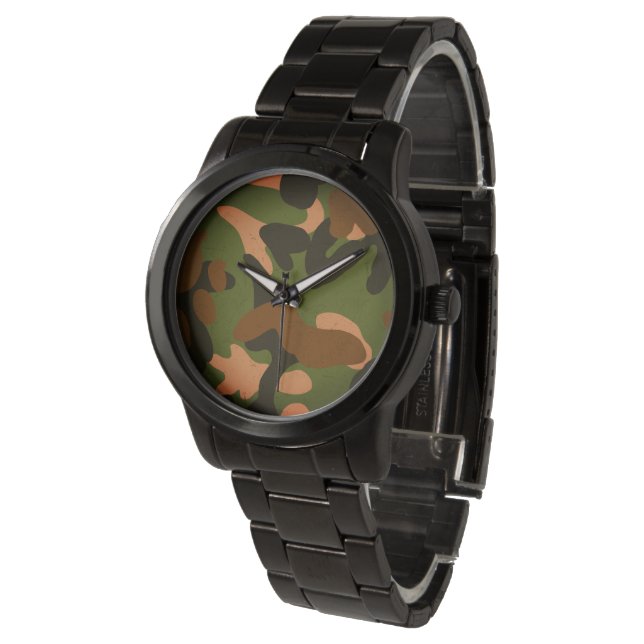Classic Military Camo Pattern Armbandsur (Vinklad)
