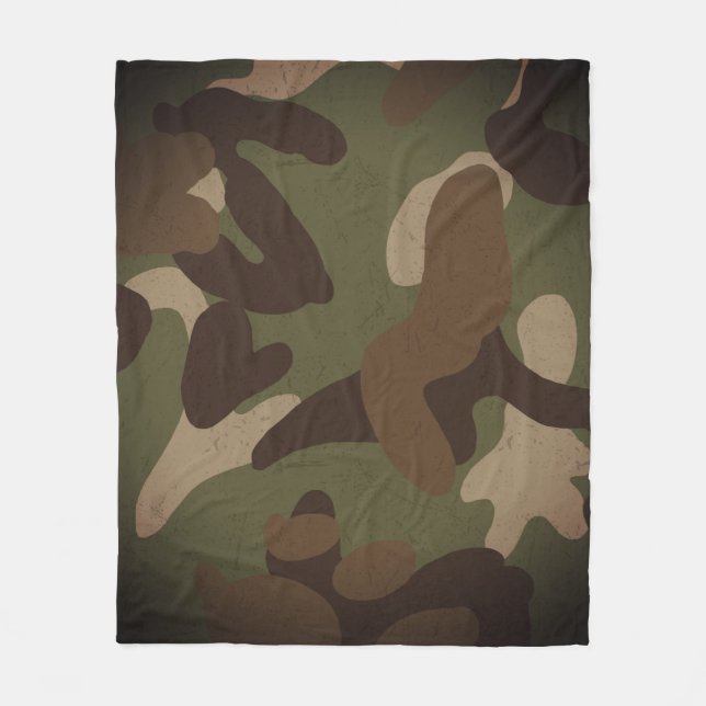 Classic Military Camouflage Pattern Fleecefilt (Framsidan)