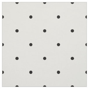 Classic Mini Black & Vanilla Polka dots Mönster Tyg