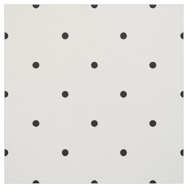 Classic Mini Black & Vanilla Polka dots Mönster Tyg (Provkarta)