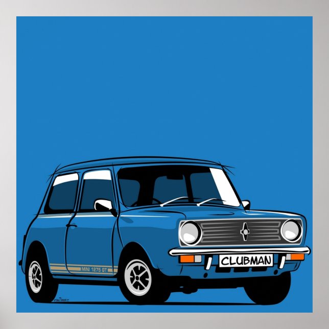 Classic Mini Clubman 1275 GT Poster (Framsidan)