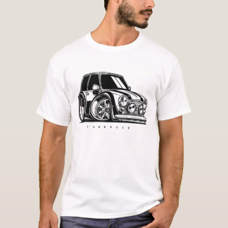 Classic Mini Cooper S Toon Art Car Enthusiast T Shirt