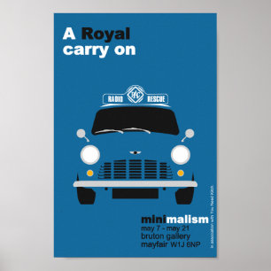 Classic Mini RAC patrol van minimalist art Poster