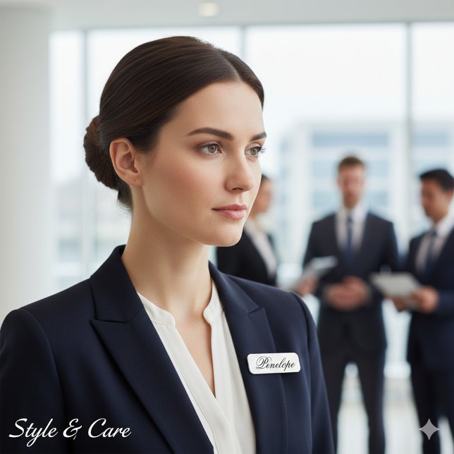 Classic Minimal Personalized Typography Custom Namnbricka (Classic Minimal Personalized Typography Custom Name Tag)