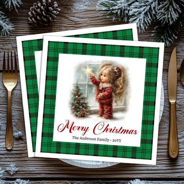 Classic Minimal Table Setting Winter Scene Napkins Pappersservett (Classic Minimal Table Setting Winter Scene Napkins)