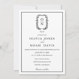 classic minimalist elegant qr  wedding Invitation Inbjudningar