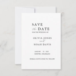 CLASSIC MINIMALIST ELEGANT SAVE THE DATE SPARA DATUMET