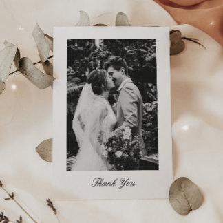 Classic Minimalistic Script Wedding Photo Tack Kort