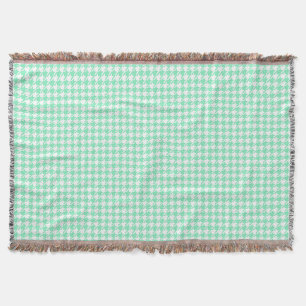 Classic Mint White Pepita Houndstooth Mönster Filt