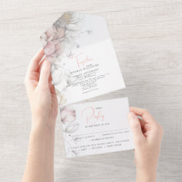 Classic Modern Ivory and Blush Floral 