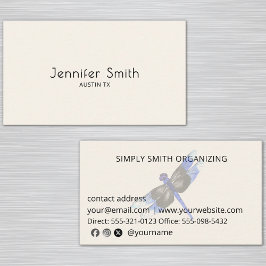 Classic Modern Professional Simple Dragonfly Visitkort