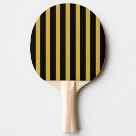 Classic Modern Striped Black and Metallic Gold Pingisracket