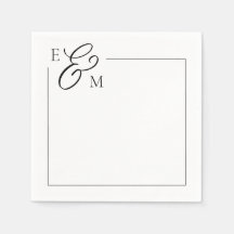 Classic Monogram Bröllop Napkin