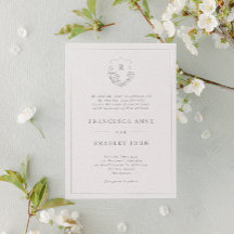 Classic Monogram Jasmine Vapensköld Bröllop