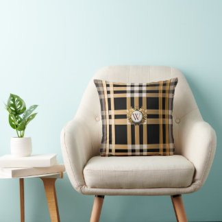 Classic Monogram Snyggt Play Grått, Black & Beige Kudde