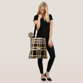 Classic Monogram Snyggt Play Grått, Black & Beige Tygkasse