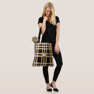 Classic Monogram Snyggt Play Grått, Black & Beige Tygkasse