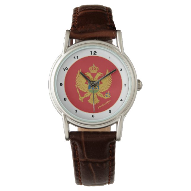 Classic Montenegro Flagga & Montenegro mode Armbandsur (Framsida)