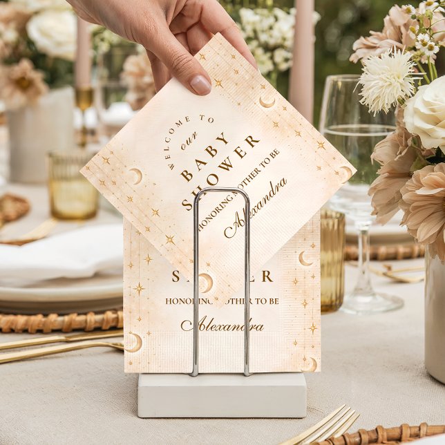 Classic Moonlight Baby Shower Pappersservett (Skapare uppladdad)