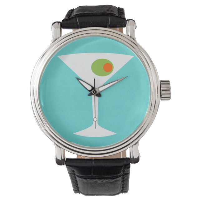 Classic Movie Martini Watch (turkos) Armbandsur (Framsida)