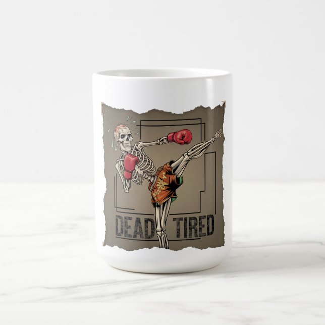 Classic Muay Thai Skeleton Fighter Mugg (Center)