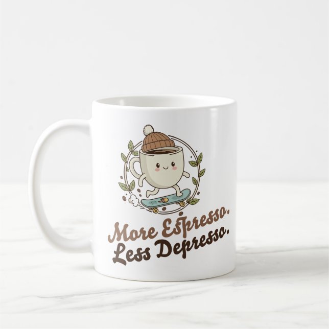 Classic Mug - More Espresso. Less Depresso. Kaffemugg (Vänster)