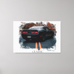 *~* Classic Muscle Car Antique Old Canvastryck
