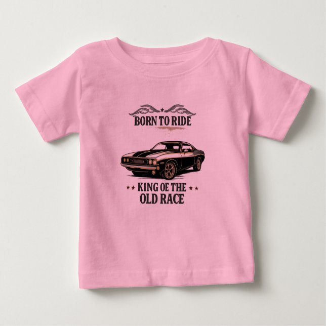 Classic Muscle Car Baby T-Shirt (Framsida)
