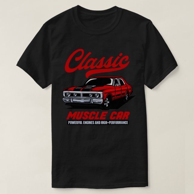 CLASSIC MUSCLE CAR T SHIRT (Design framsida)