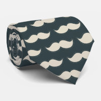 Classic Mustache Mönster på Black