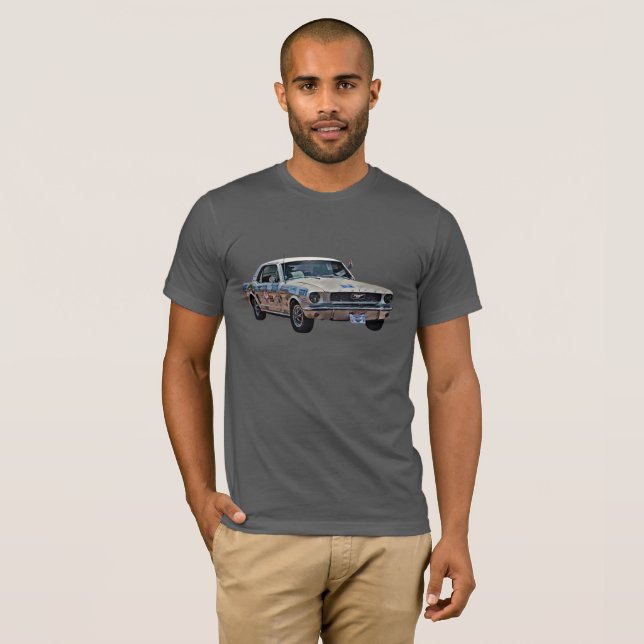 Classic Mustang Abstrakt T-Shirt (Hel framsida)