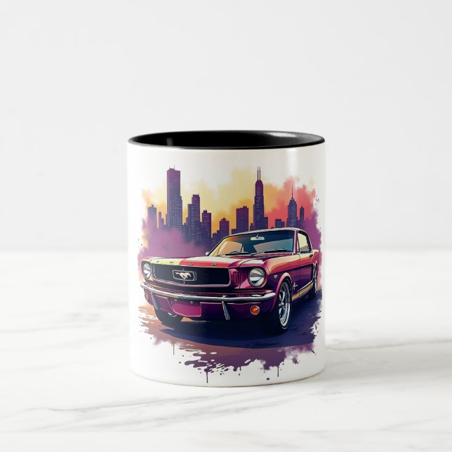 Classic Mustang Coffee Mug Två-Tonad Mugg (Center)