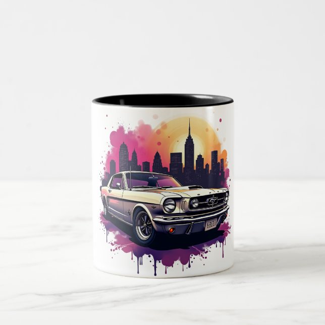 Classic Mustang Coffee Mug Två-Tonad Mugg (Center)