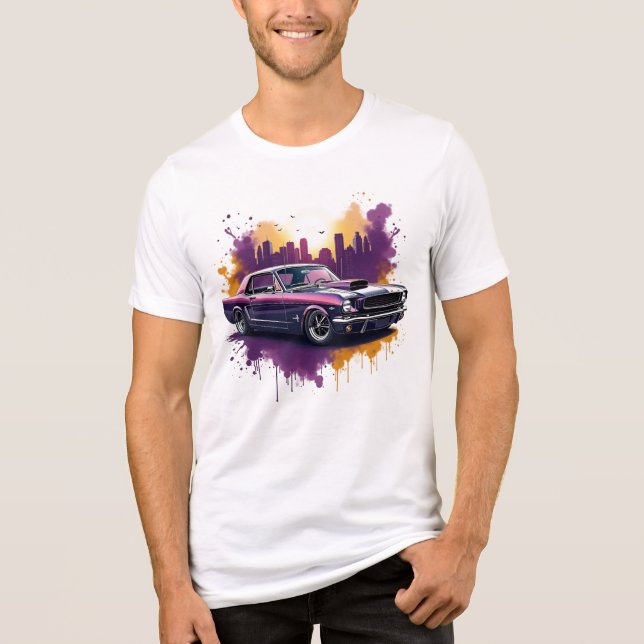 Classic Mustang Muscle Car T-Shirt  (Framsida)