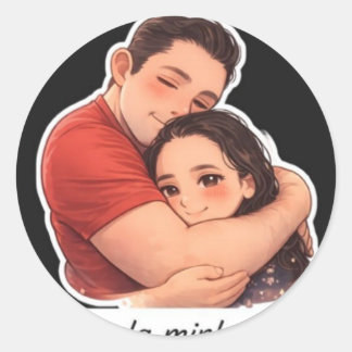 classic my love stikers runt klistermärke