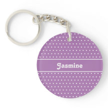 Classic Namn Polka Dot Lavender Lila & White