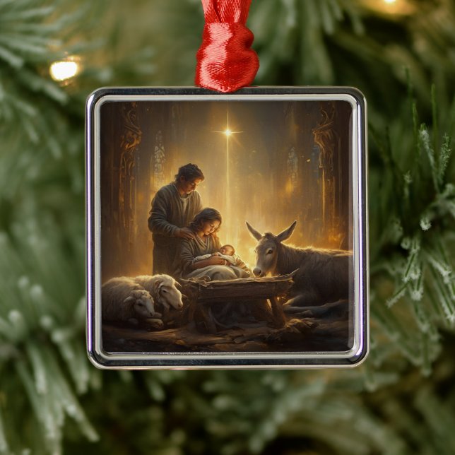 Classic Nativity Scene Christmas Julgransprydnad Metall (Träd)
