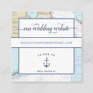 Classic #Nautical #Bröllop webbplats South #Florid Tilläggskort